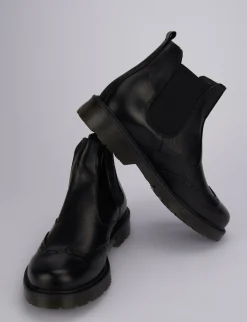 Stivaletti tacco 1cm pelle nero