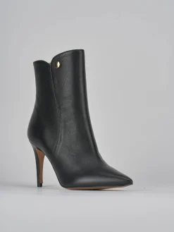 Stivaletti tacco 9cm pelle nero