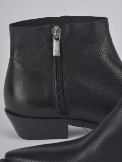 Stivaletti tacco 2cm pelle nero