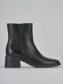 Stivaletti tacco 4cm pelle nero