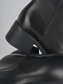 Stivaletti tacco 4cm pelle nero