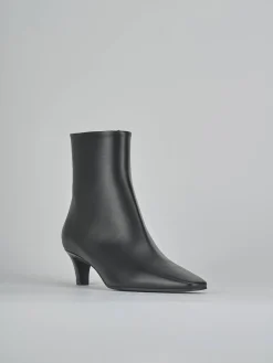 Stivaletti tacco 5cm pelle nero