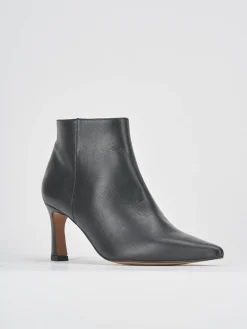 Stivaletti tacco 8cm pelle nero