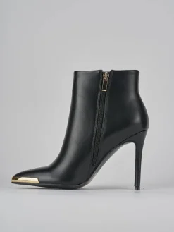 Stivaletti tacco 7cm pelle nero