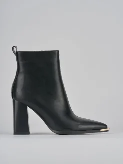 Stivaletti tacco 8cm pelle nero