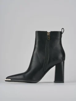Stivaletti tacco 8cm pelle nero