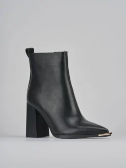 Stivaletti tacco 8cm pelle nero