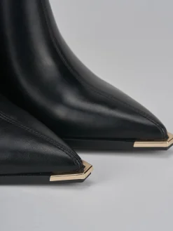 Stivaletti tacco 8cm pelle nero