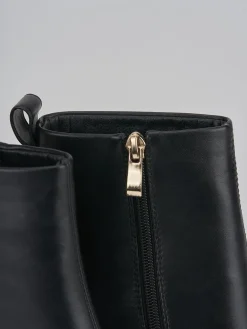 Stivaletti tacco 8cm pelle nero