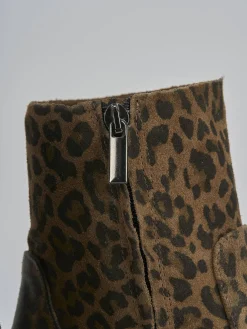 Stivaletti tacco 7cm pelle multicolor