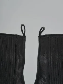 Stivaletti tacco 8cm pelle nero