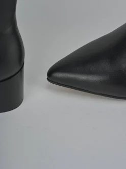 Stivaletti tacco 5cm pelle nero