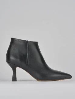 Stivaletti tacco 7cm pelle nero