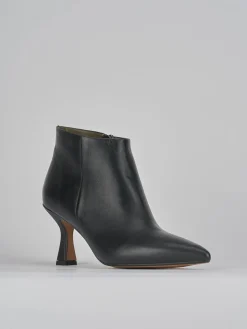 Stivaletti tacco 7cm pelle nero