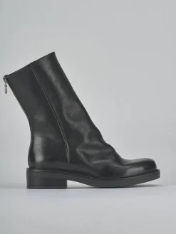 Stivaletti tacco 3cm pelle nero