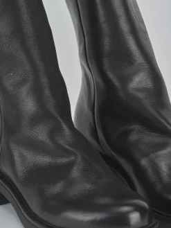 Stivaletti tacco 3cm pelle nero