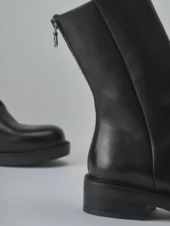 Stivaletti tacco 3cm pelle nero