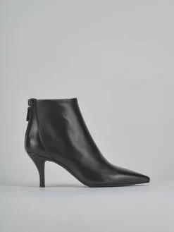Stivaletti tacco 7cm pelle nero