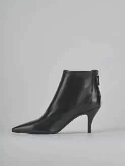 Stivaletti tacco 7cm pelle nero
