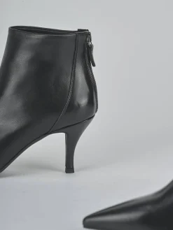 Stivaletti tacco 7cm pelle nero