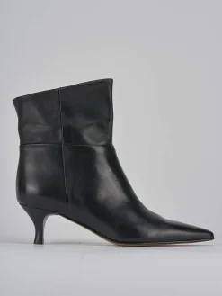 Stivaletti tacco 5cm pelle nero