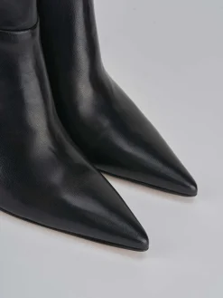 Stivaletti tacco 5cm pelle nero