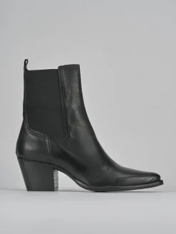 Stivaletti tacco 7cm pelle nero