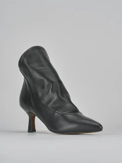 Stivaletti tacco 5cm pelle nero