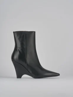 Stivaletti tacco 9cm pelle nero