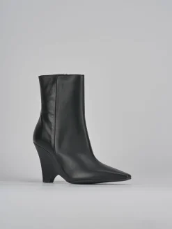 Stivaletti tacco 9cm pelle nero