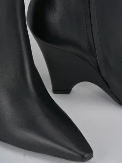 Stivaletti tacco 9cm pelle nero