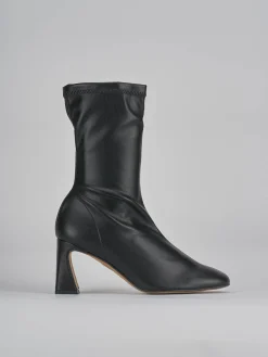 Stivaletti tacco 8cm pelle nero