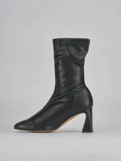 Stivaletti tacco 8cm pelle nero