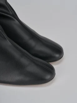 Stivaletti tacco 8cm pelle nero