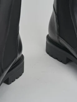 Stivaletti tacco 3cm pelle nero