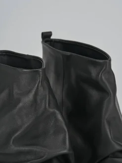 Stivaletti tacco 3cm pelle nero