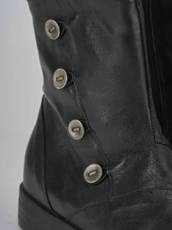 Stivaletti tacco 2cm pelle nero