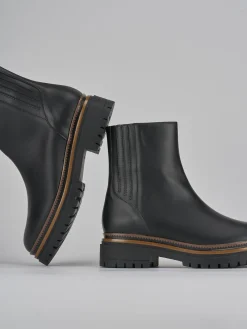 Stivaletti tacco 3cm pelle nero