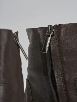 Stivaletti tacco 7cm pelle testa