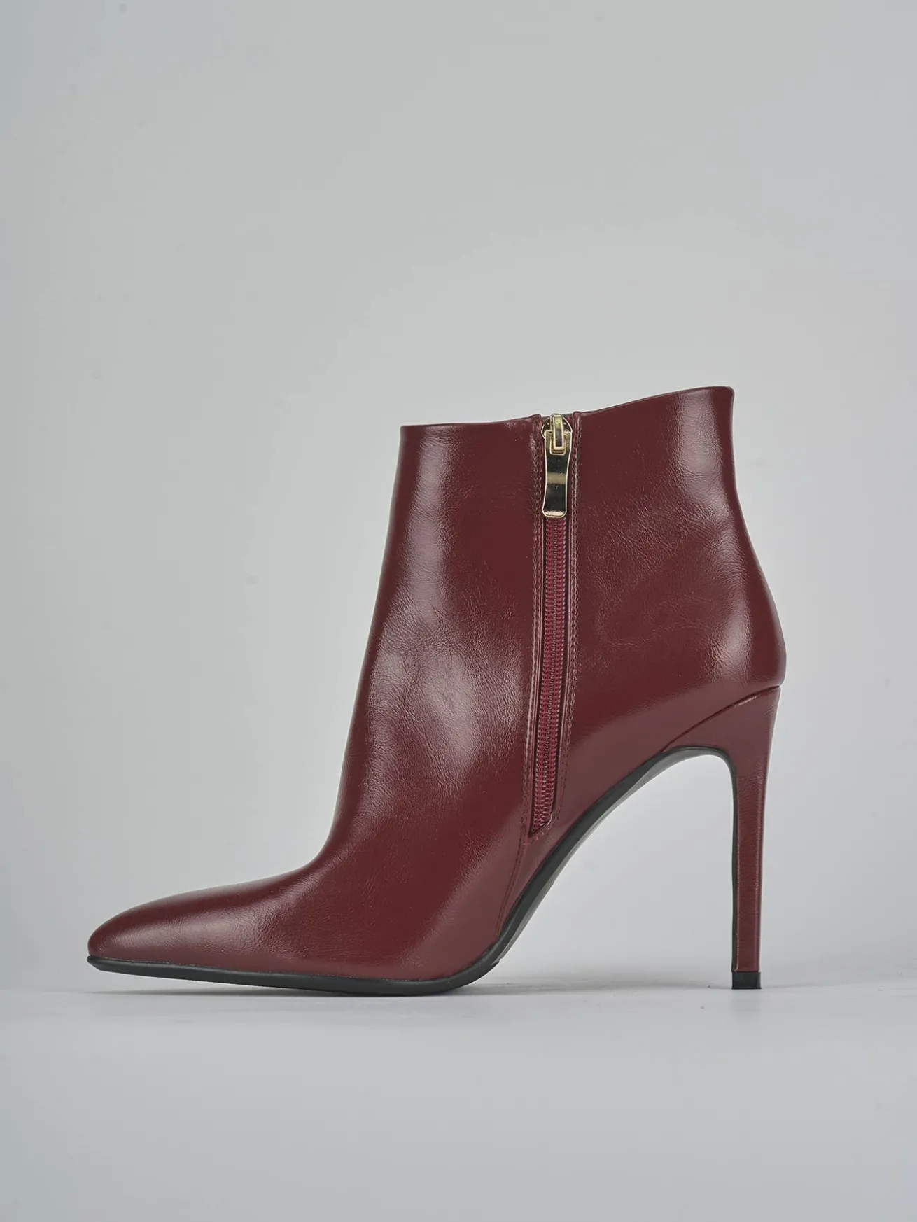 Stivaletti tacco 11cm pelle sostenibile rosso