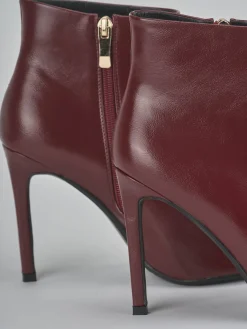 Stivaletti tacco 11cm pelle sostenibile rosso