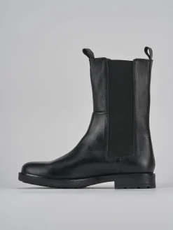 Stivaletti tacco 1cm pelle nero