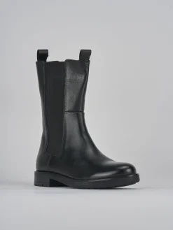 Stivaletti tacco 1cm pelle nero