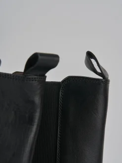 Stivaletti tacco 1cm pelle nero