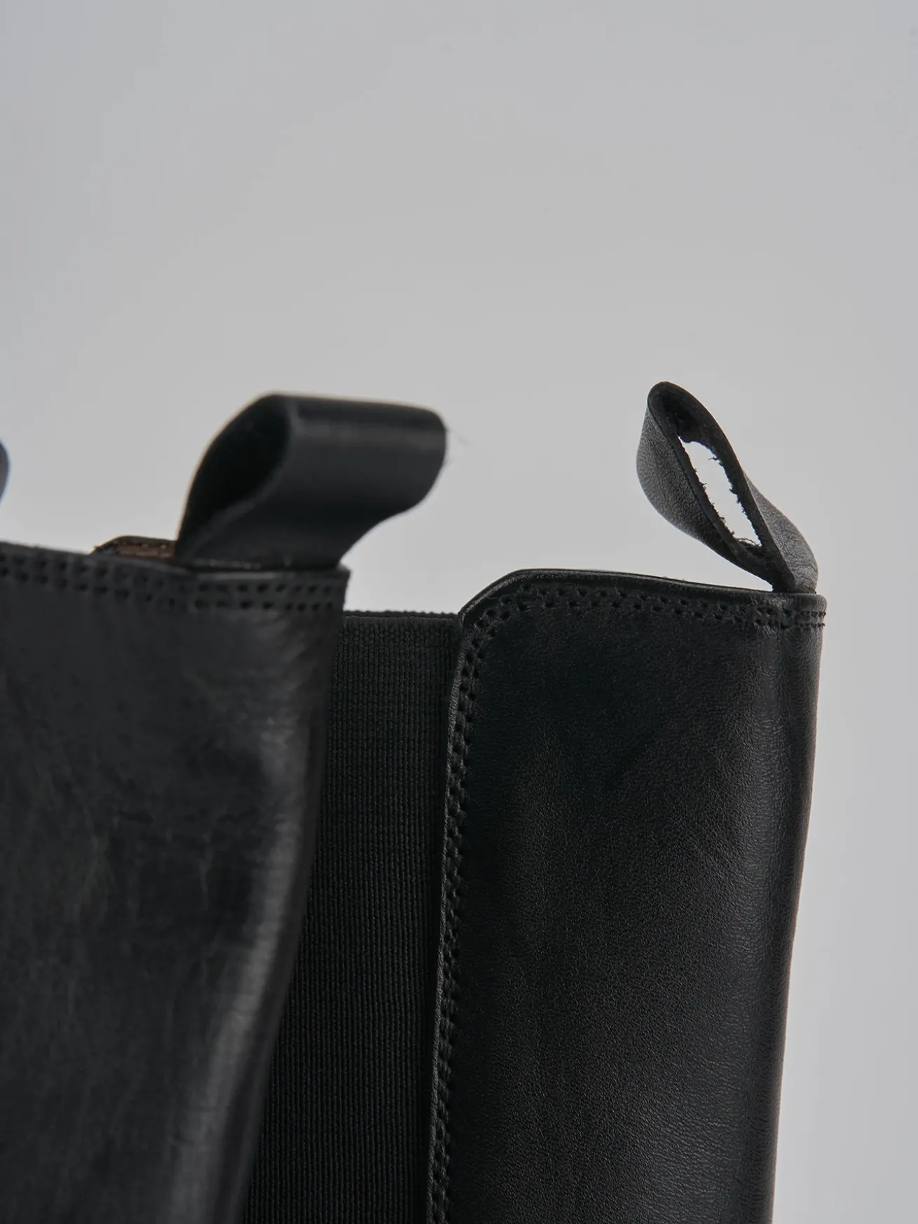 Stivaletti tacco 1cm pelle nero