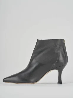 Stivaletti tacco 7cm pelle nero