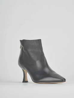 Stivaletti tacco 7cm pelle nero