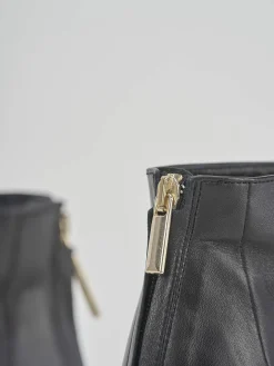 Stivaletti tacco 7cm pelle nero