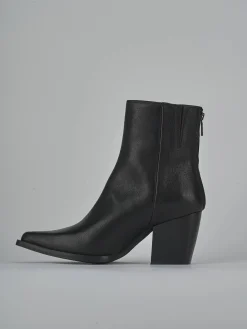 Stivaletti tacco 8cm pelle nero