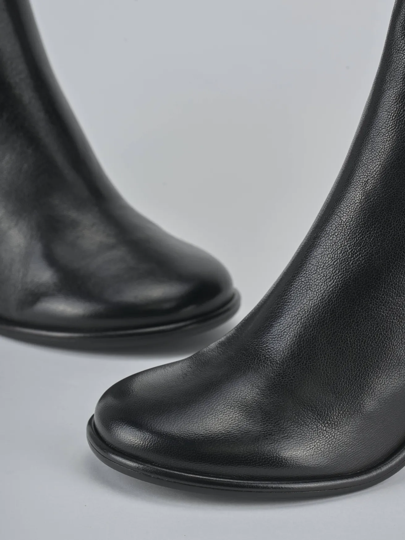 Stivaletti tacco 6cm pelle nero